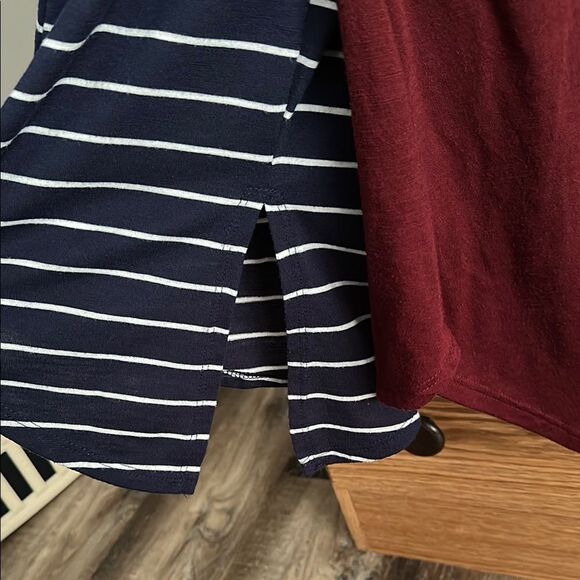 3 So juniors Sleeveless Tops - Black, Burgundy, and Navy Striped - Picture 11 of 11